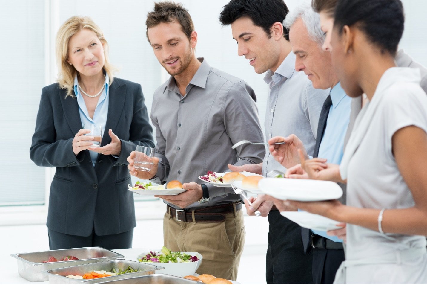 people gathered, event buffet. -- GetFound Events for New Business Locations, Startup, and Promotion