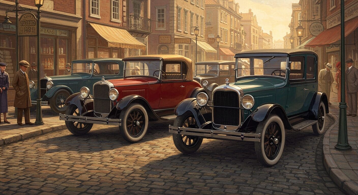 AI Generated image of cars from 1920's